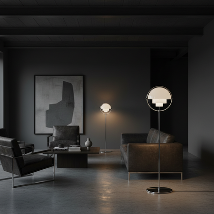 Sfera Floor Lamp - White/Chrome