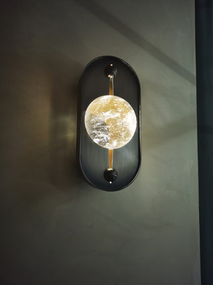 Celeste Wall Lamp Crystal Glass - Dark Bronze - 30cm