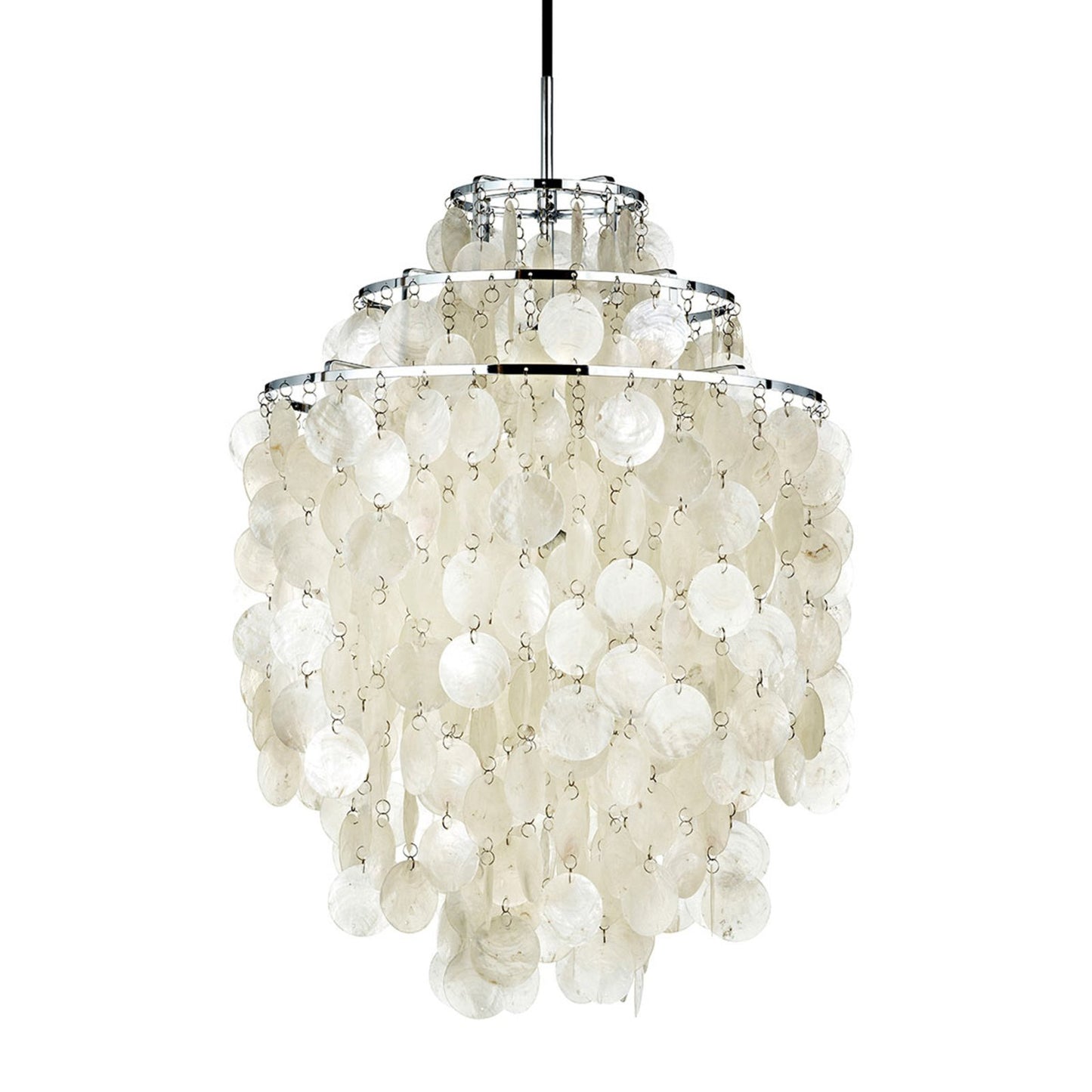 Verano Mother Of Pearl Pendant Lamp 45cm - Chrome