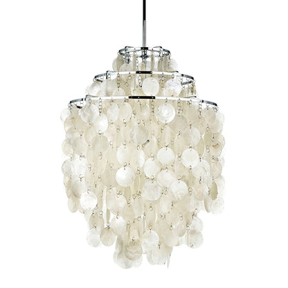 Verano Mother Of Pearl Pendant Lamp 45cm - Chrome