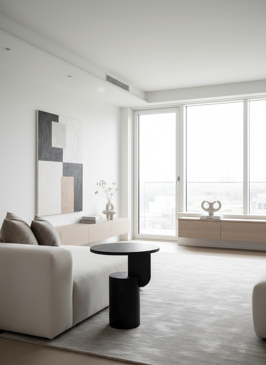 Trevino Side Table - Black Ash Wood