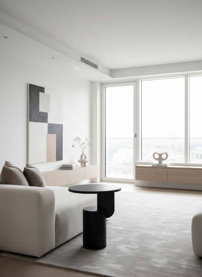 Trevino Side Table - Black Ash Wood