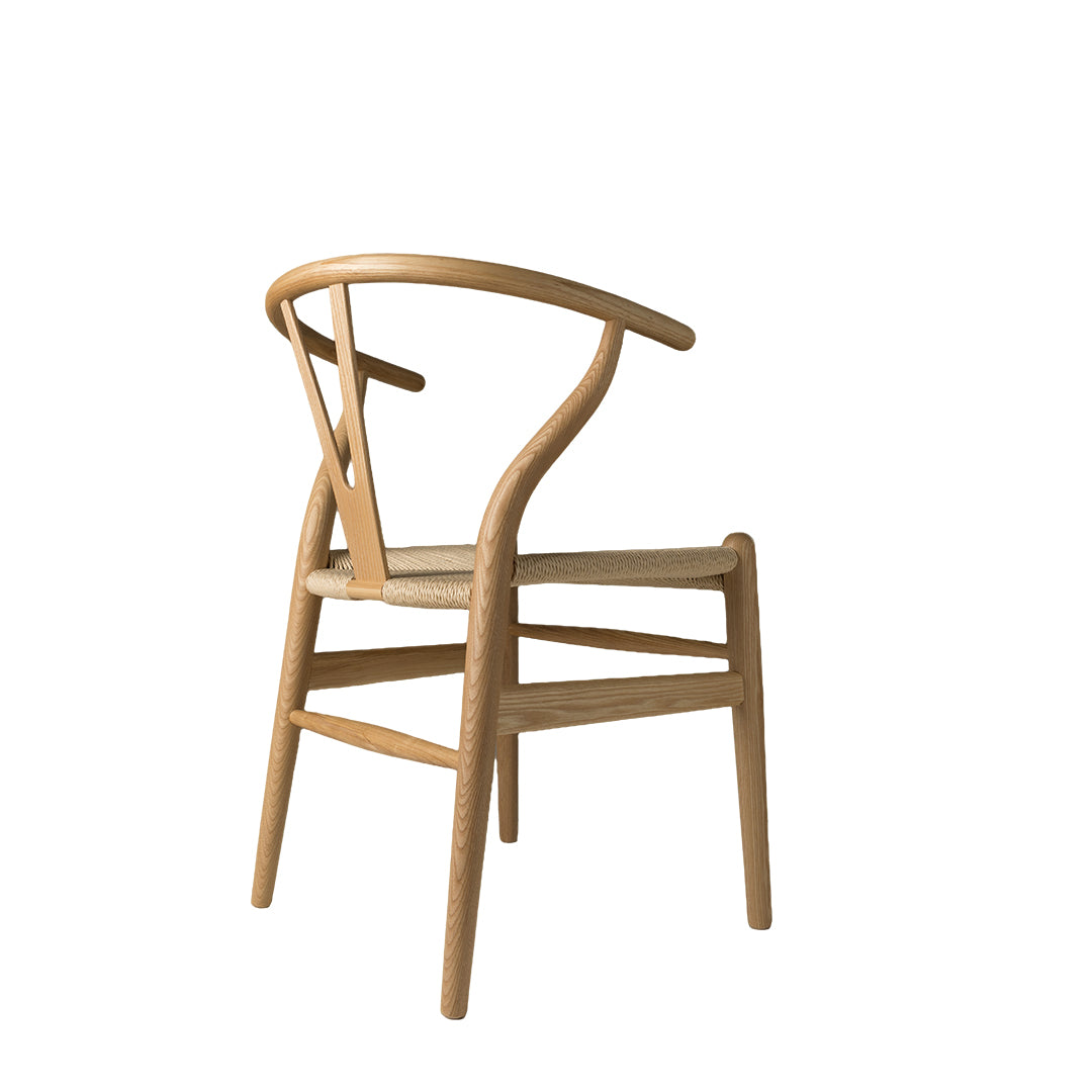 CH24 Wishbone Armchair Premium Reproduction - Natural Ash Wood / Natural Cord