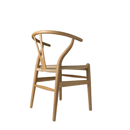 CH24 Wishbone Armchair Premium Reproduction - Natural Ash Wood / Natural Cord