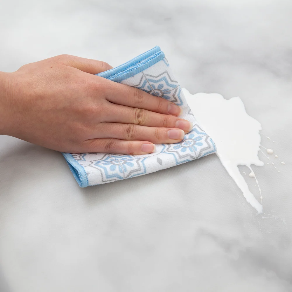 White Marble Pattern Kitchen Countertop Silicone Mat 60x90cm