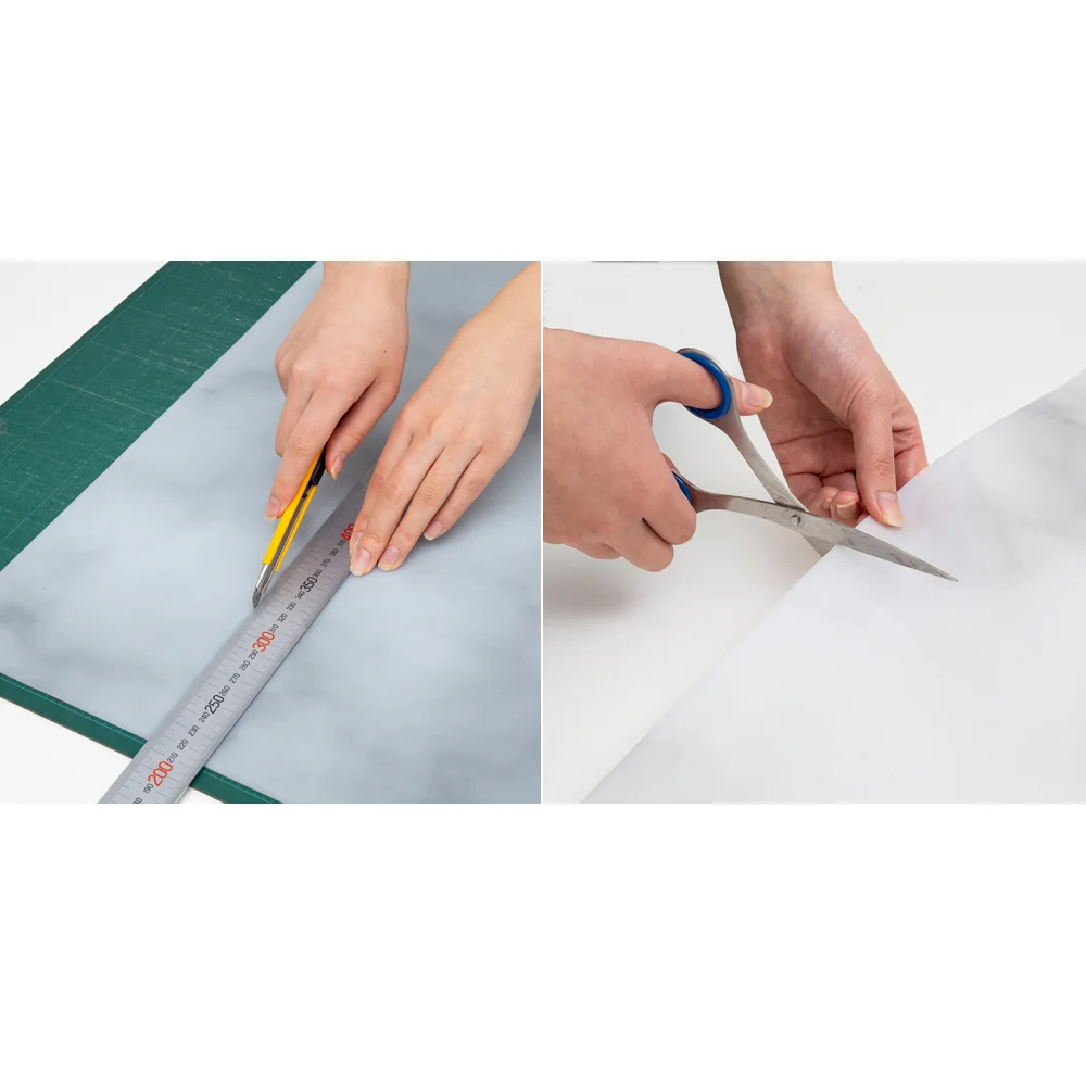 White Marble Pattern Kitchen Countertop Silicone Mat 60x90cm