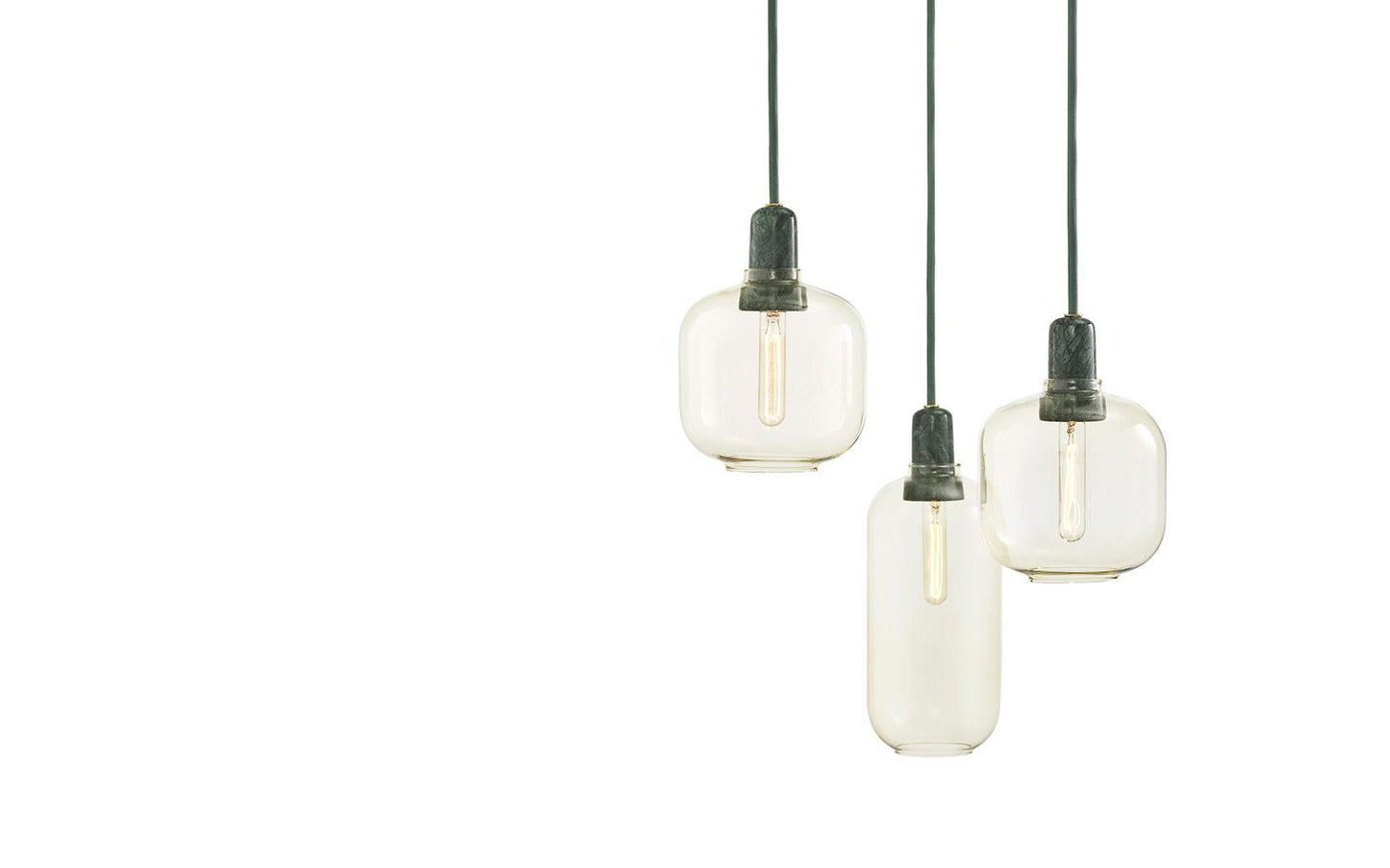 NORMANN COPENHAGEN | Amp Lamp - Gold/Green (Multiple Sizes)