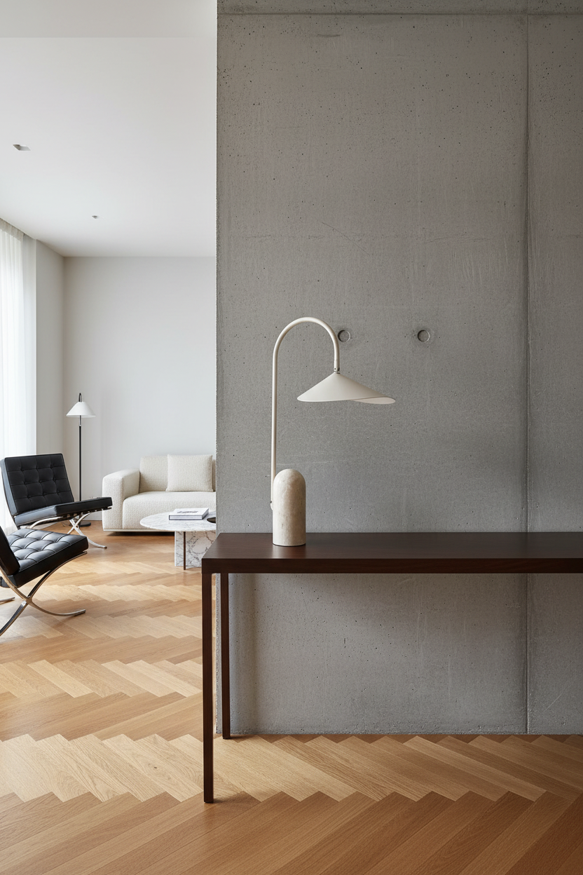 Leaf Table Lamp - Travertine