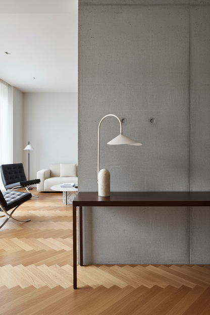 Leaf Table Lamp - Travertine