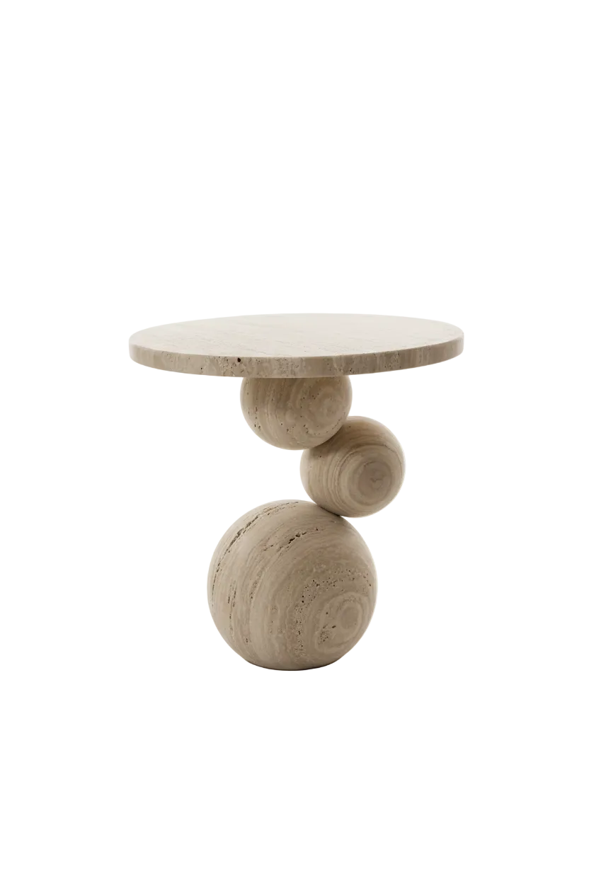 Tributo Side Table - Travertine