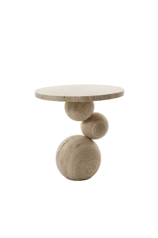 Tributo Side Table - Travertine