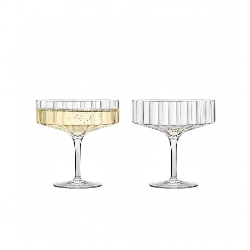 Reflect Crystal Champagne Saucer Glasses (Set Of 2)