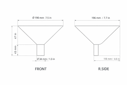 Conic Wall Lamp - Stainless Steel - Indoor/Outdoor