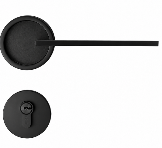 Axis Door Handle Set - Graphite Black Unlock & Key