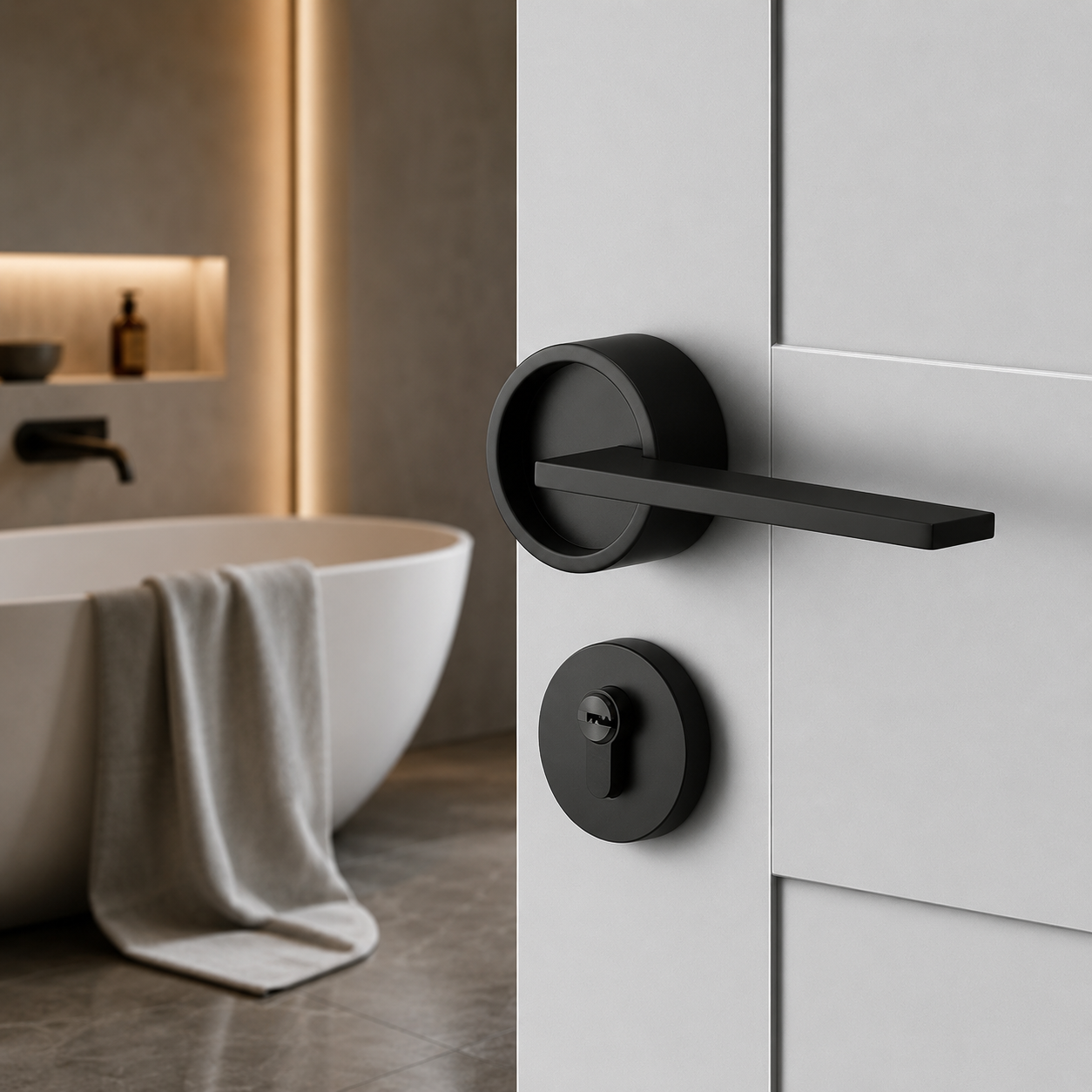 Axis Door Handle Set - Black