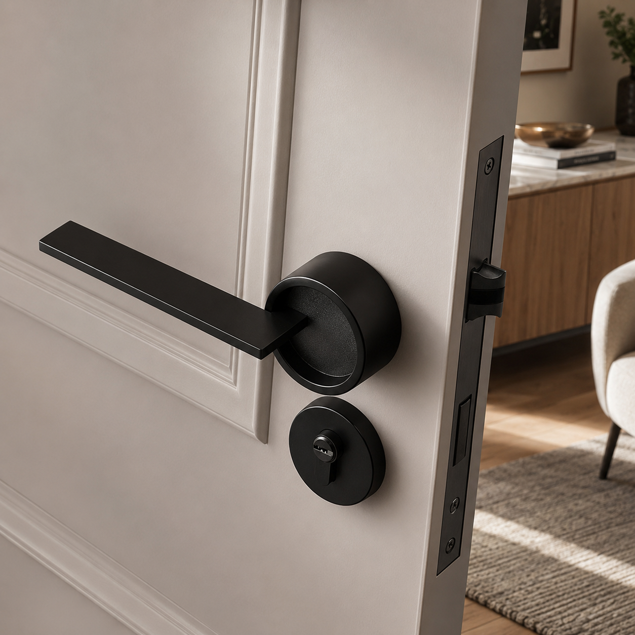 Axis Door Handle Set - Black