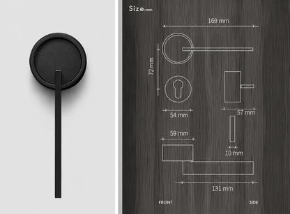 Axis Door Handle Set - Black