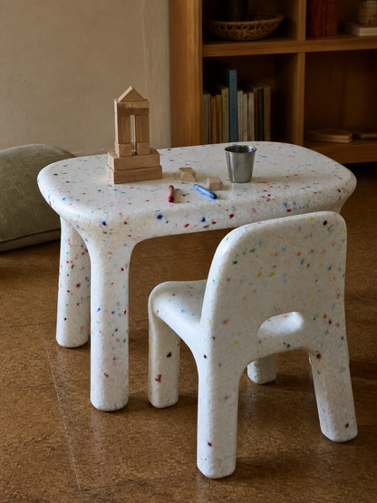 Kid's Confetti 1 Table & 2 Chairs Set - Indoor/Outdoor