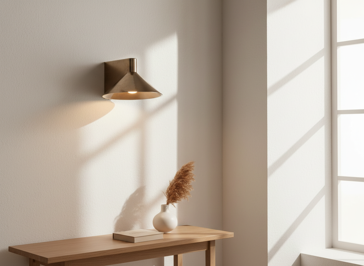 Conic Wall Lamp - Polished Brass  - Indoor/Outdoor