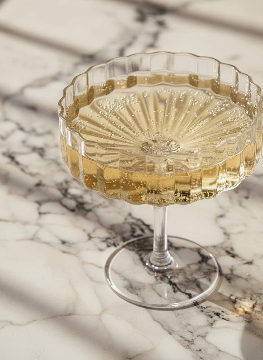Reflect Crystal Champagne Saucer Glasses (Set Of 2)