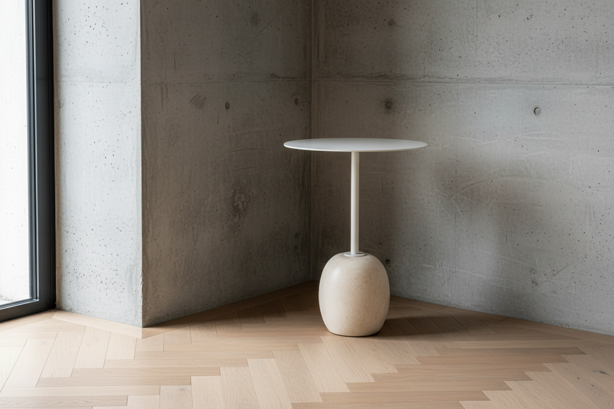 Dolce Side Table - Crema Marble