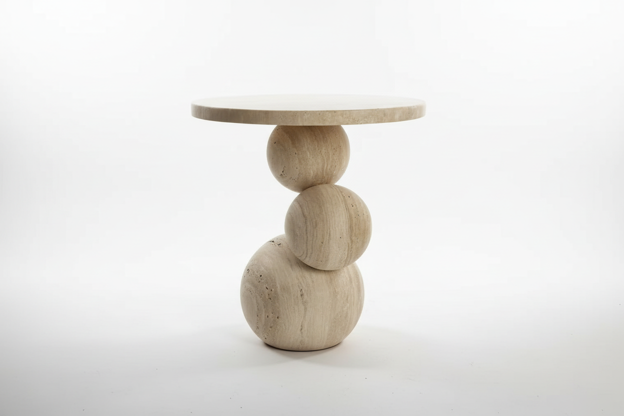 Tributo Side Table - Travertine
