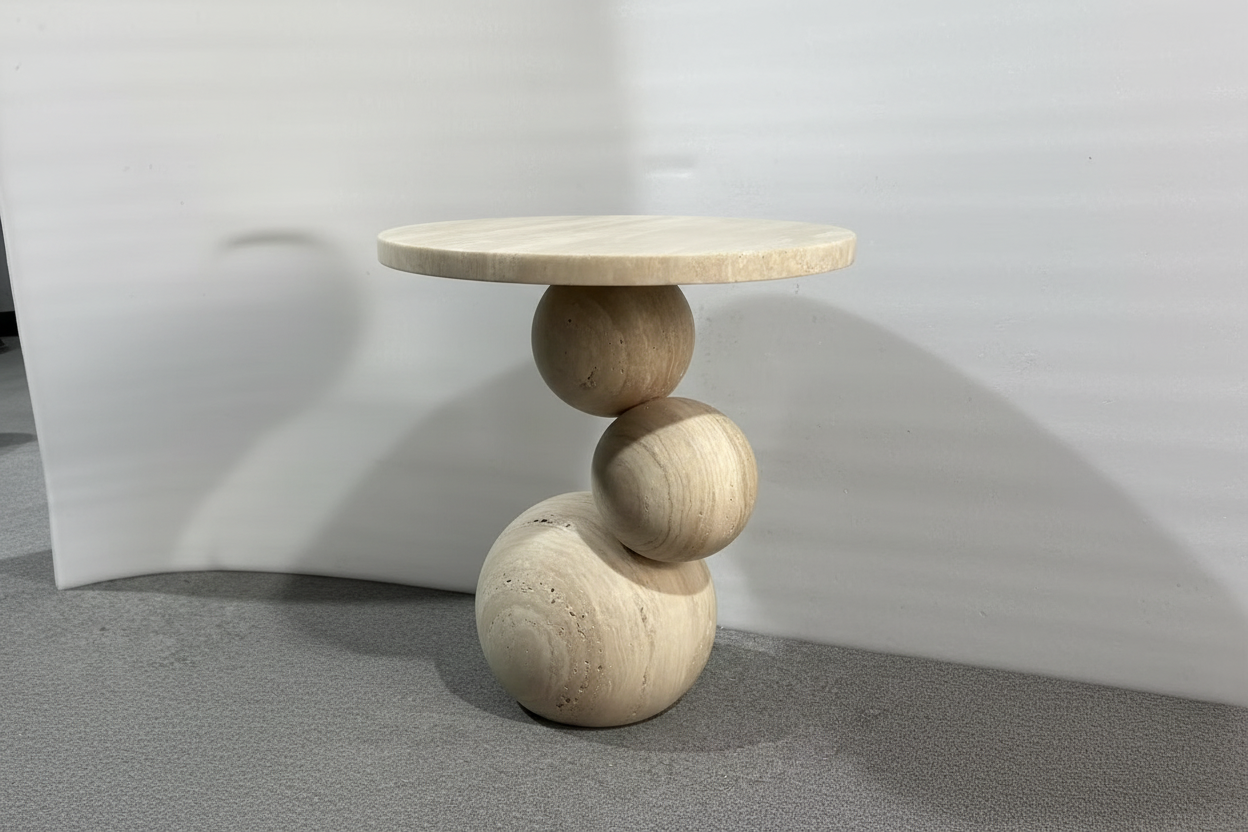 Tributo Side Table - Travertine