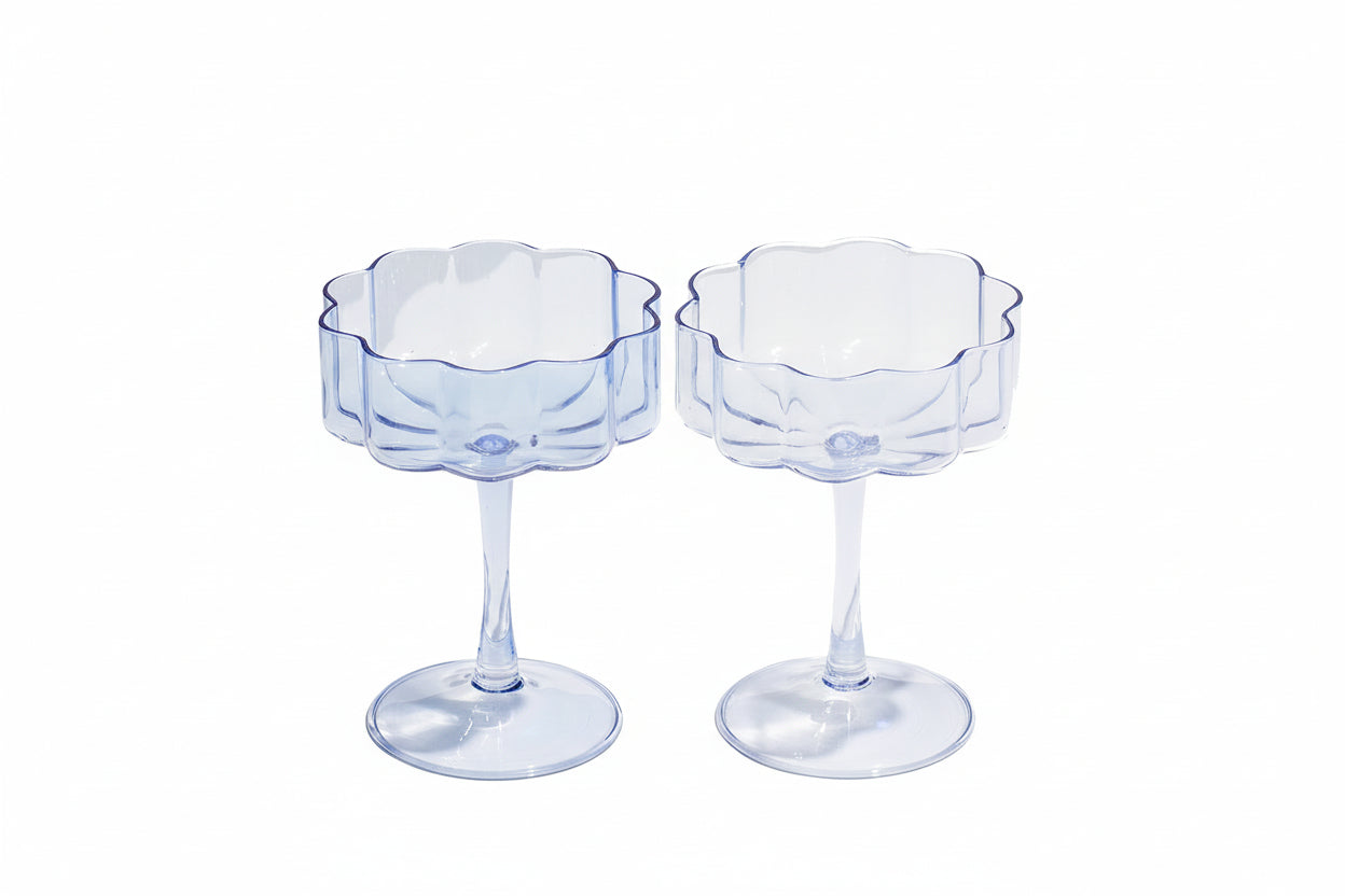 Bloom Champagne Coupe Glasses (Set Of 2) - Multiple Colors Available