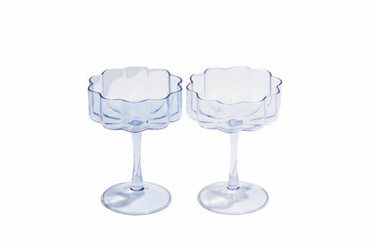 Bloom Champagne Coupe Glasses (Set Of 2) - Multiple Colors Available