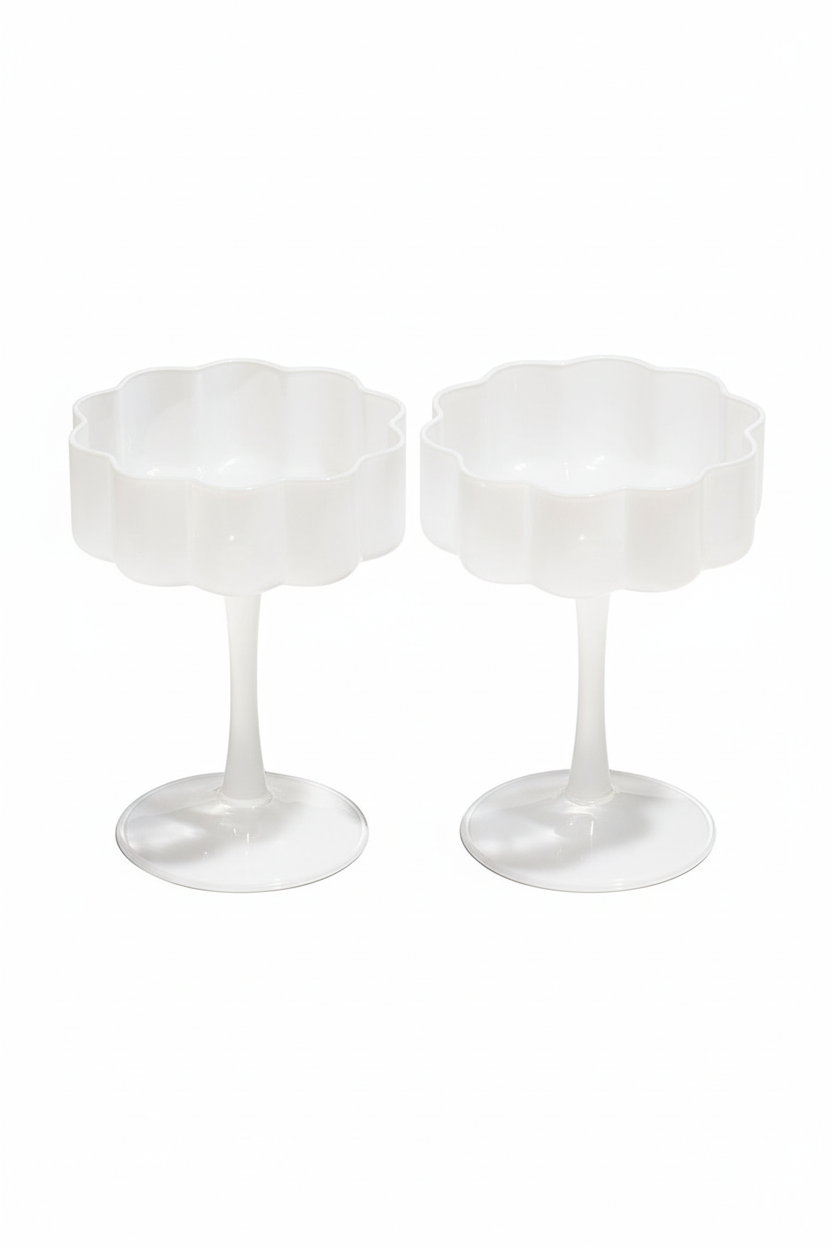 Bloom Champagne Coupe Glasses (Set Of 2) - Multiple Colors Available