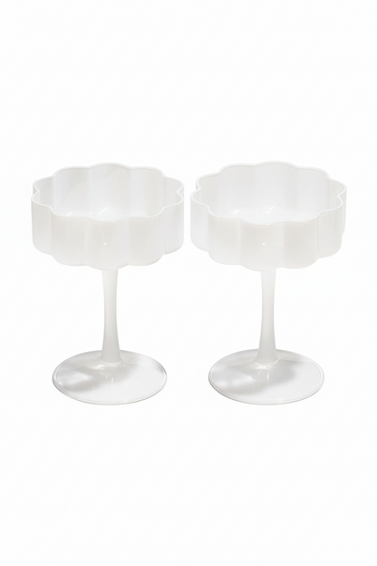 Bloom Champagne Coupe Glasses (Set Of 2) - Multiple Colors Available