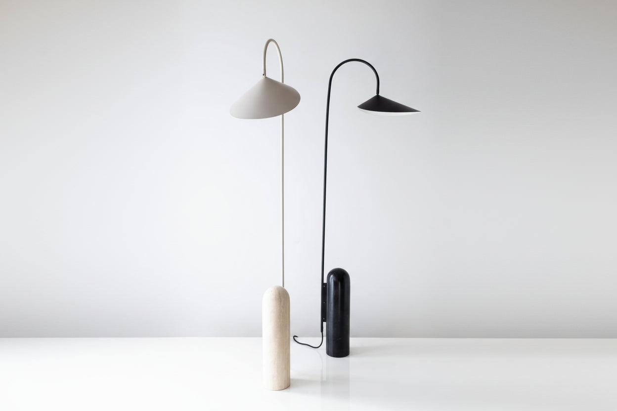 Leaf Floor Lamp - Travertine