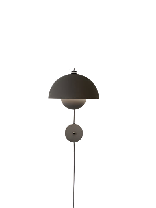 Flowerpot Wall Lamp - 23cm - Premium Reproduction Matt Black (Lead Time: 8-12 Weeks)