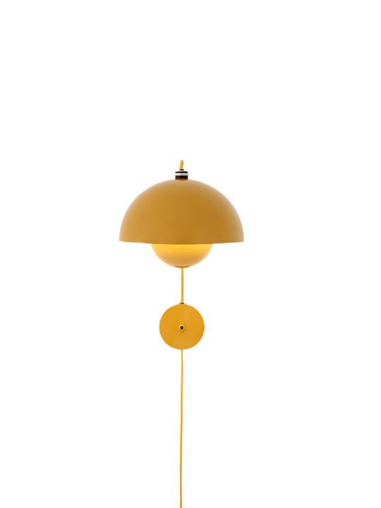 Flowerpot Wall Lamp - 23cm - Premium Reproduction Mustard Yellow (Lead Time: 8-12 Weeks)