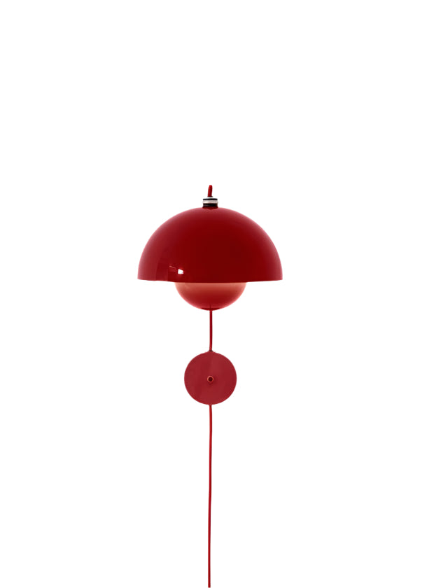 Flowerpot Wall Lamp - 23cm - Premium Reproduction Vermillion Red (Lead Time: 8-12 Weeks)