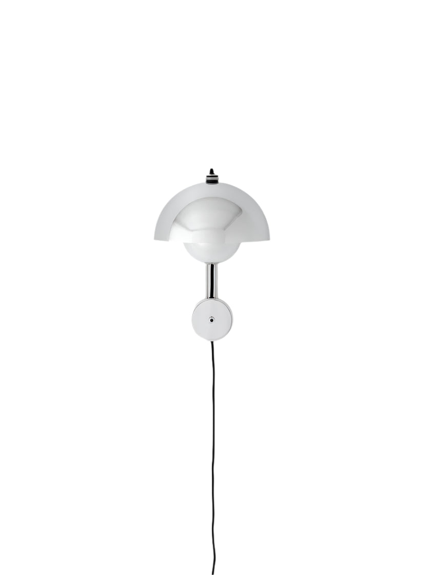 Flowerpot Wall Lamp - 23cm - Premium Reproduction Polished Steel (Lead Time: 8-12 Weeks)