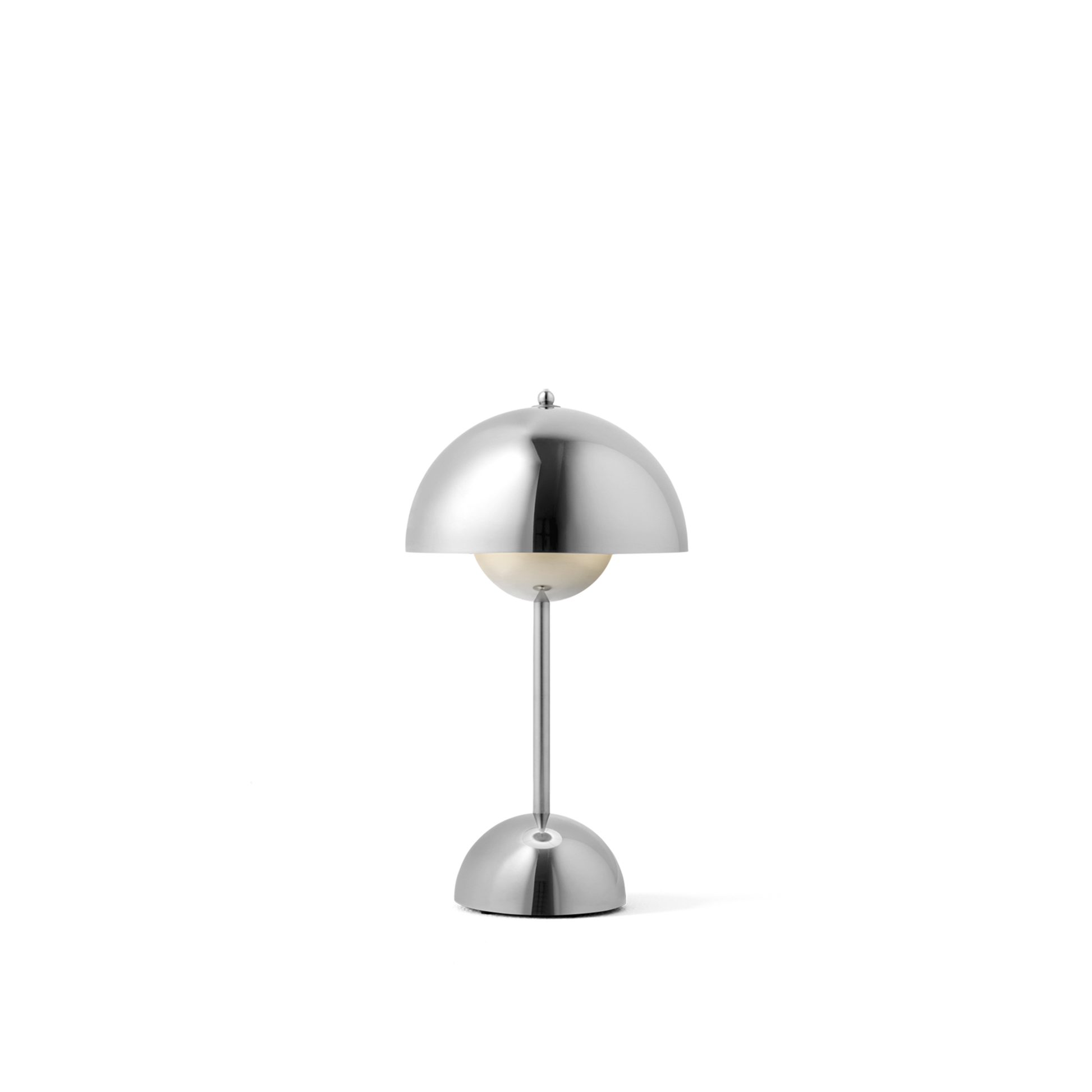 Fiore Portable LED Table Lamp - 29.5cm Polished Steel