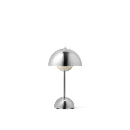 Fiore Portable LED Table Lamp - 29.5cm Polished Steel
