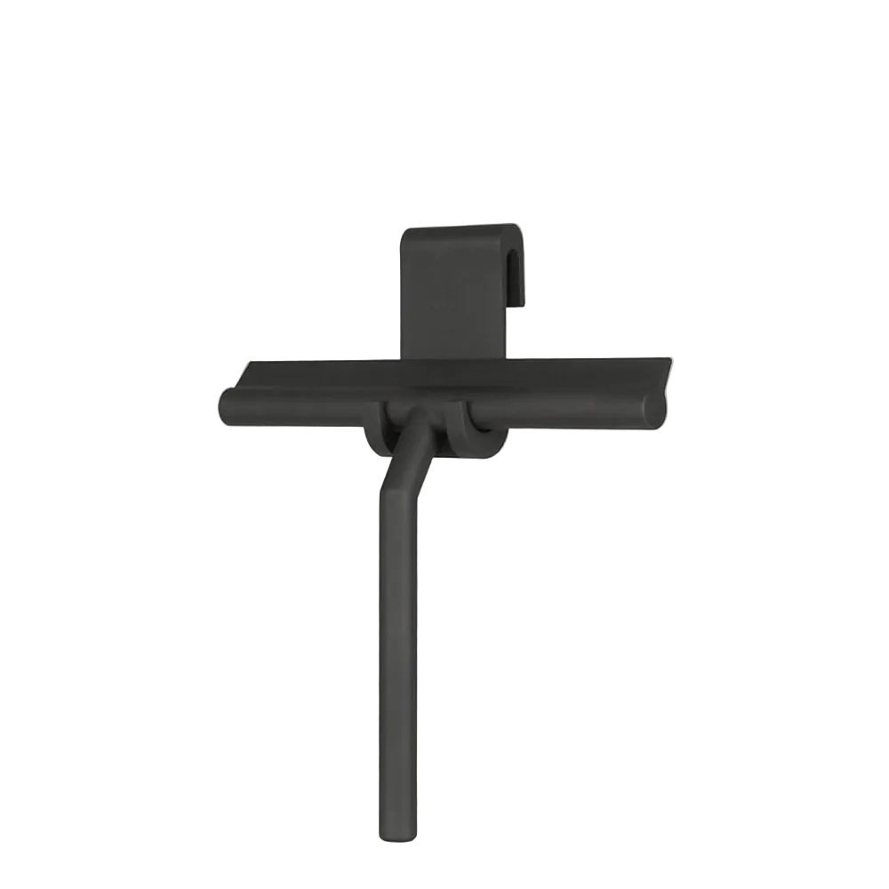 Bathroom Wiper / Squeegee Set - Black (Silicone Hook) Black