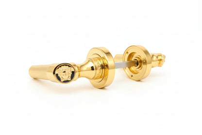 Medusa Classic Door Handles Set - Die Cast Bronze - 24k Gold