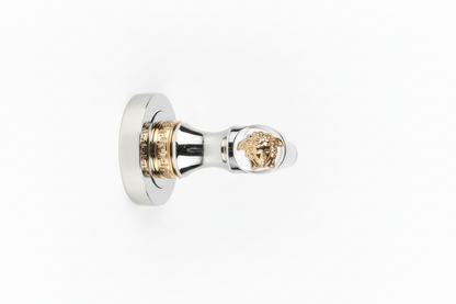 Medusa Classic Door Handles Set - Die Cast Bronze - Chrome / 24k Gold