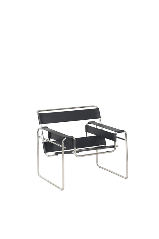 Wassily Armchair - Premium Reproduction Black Stainless Steel (Lead Time: 8-10 weeks)