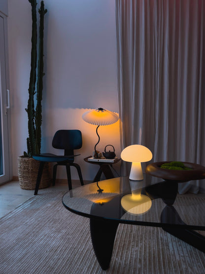 Tartufo Portable Table Lamp - Frosted Mouthblown Glass Shade