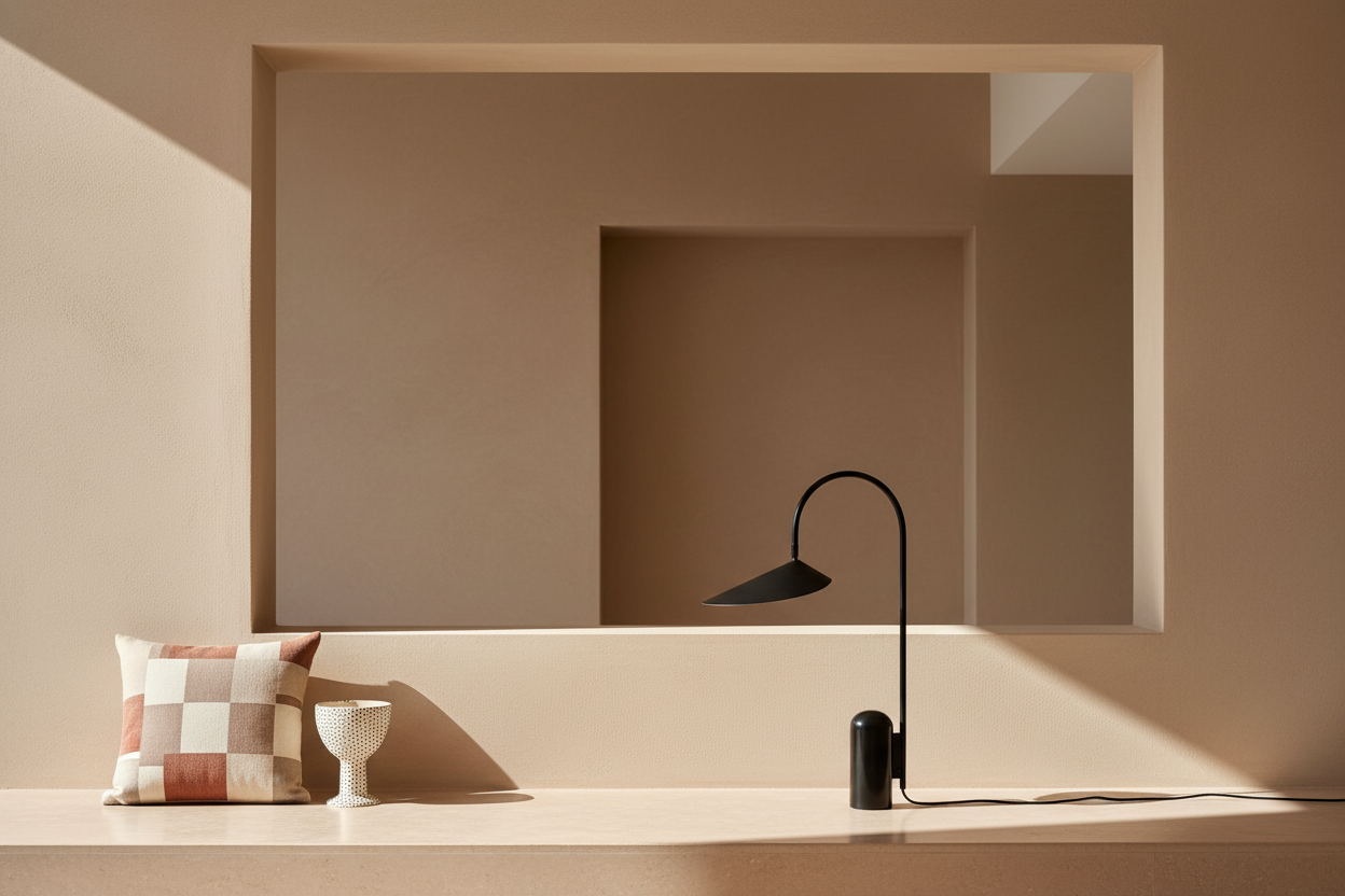 Leaf Table Lamp - Black Marble