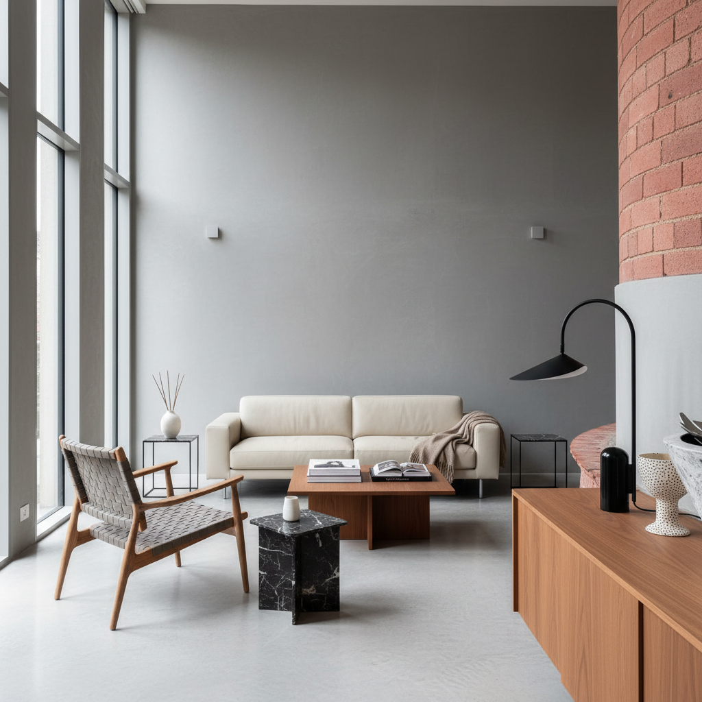 Leaf Table Lamp - Black Marble