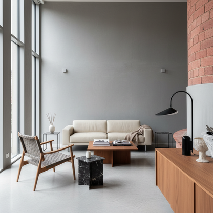 Leaf Table Lamp - Black Marble