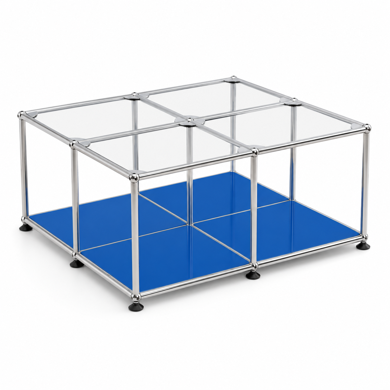 Block Coffee Table Gentian Blue (Lead Time: 8-12 Weeks) Glass