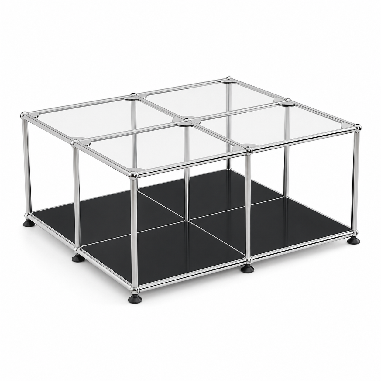 Block Coffee Table Graphite Black (Lead Time: 8-12 Weeks) Glass