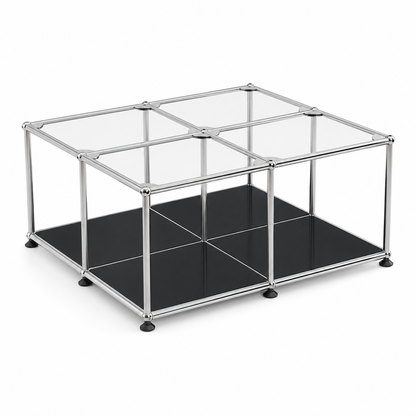 Block Coffee Table Graphite Black (Lead Time: 8-12 Weeks) Glass