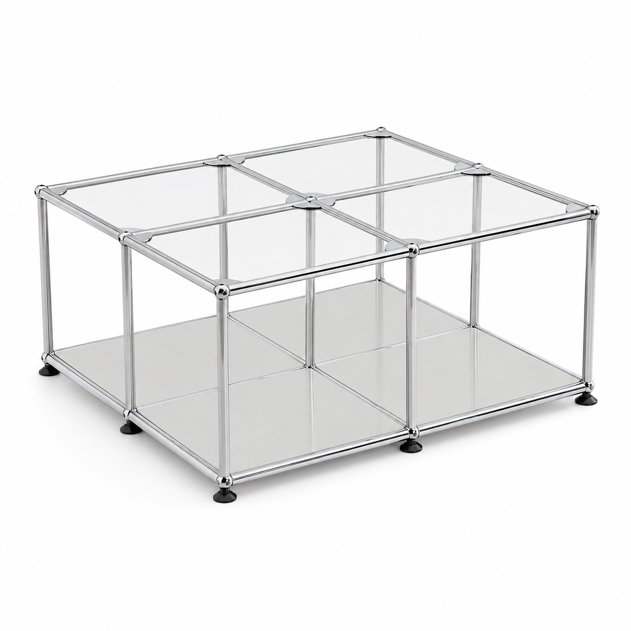 Block Coffee Table Light Grey (Lead Time: 8-12 Weeks) Glass